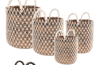 Набор из 4 корзин Cipi, в белом цвете
